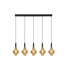 LAMPARA COLGANTE DE CRISTAL 5 LUCES