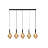 LAMPARA COLGANTE DE CRISTAL 5 LUCES