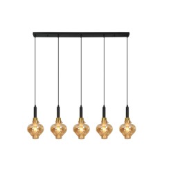 LAMPARA COLGANTE DE CRISTAL 5 LUCES