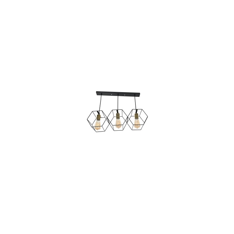 Lampara Colgante Decorativo Moderno 3 Cabezas Metal