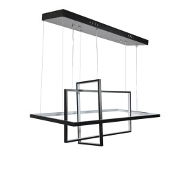 Lampara Colgante Rectangulos Entrelasados Negro