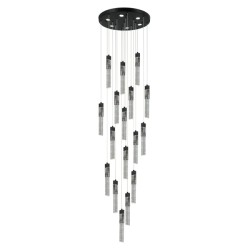 Candil Colgante 17 Luces Negro