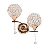 Arbotante Moderno Cristal Oro 2 Luces