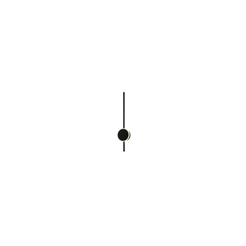 Arbotante Minimalista Negro Circulo Con Barra Vertical Led