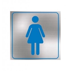 Letrero Baños Mujeres Grande Azul