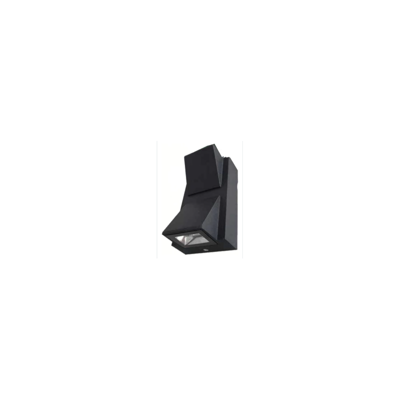 Arbotante Rectangular Doble Negro