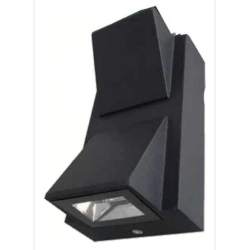 Arbotante Rectangular Doble Negro
