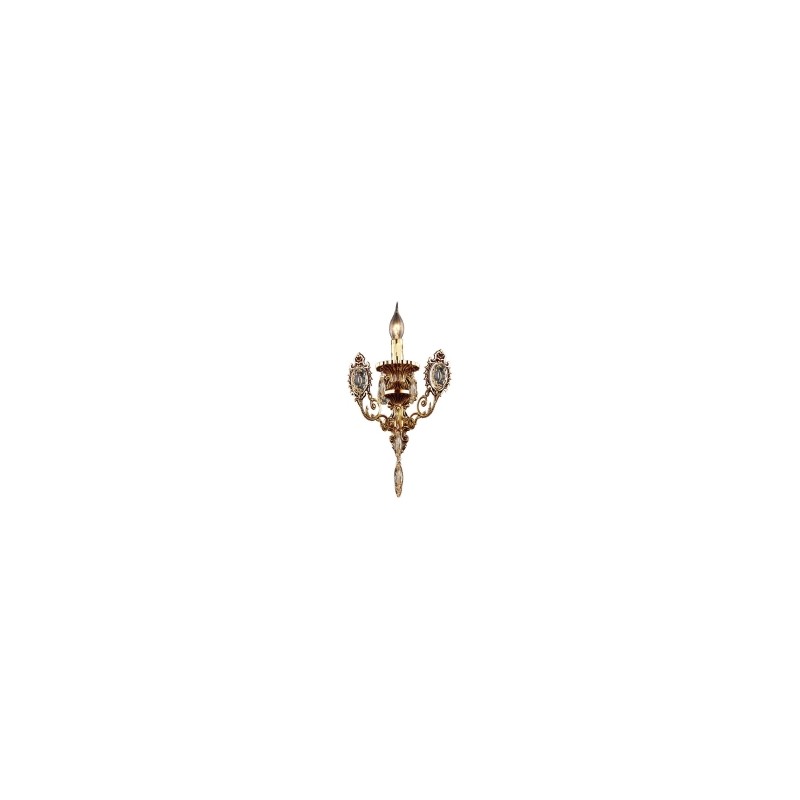 Lampara Arbotante Plateada Gota de Cristal