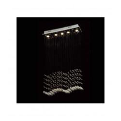 Lampara colgante Kristal 5 luces
