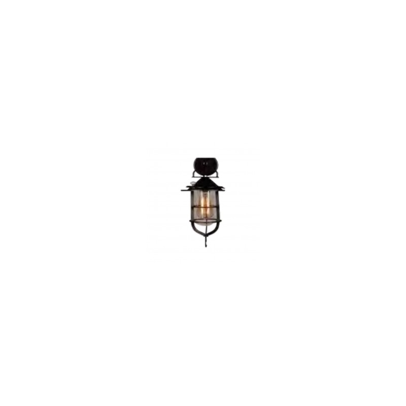 Farol Rústico Arbotante Negro 1