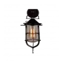 Farol Rústico Arbotante Negro 1