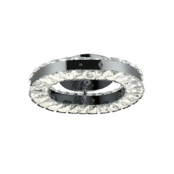 Plafon De Cristal C-Cromo Ovalado 3 Cambios Led