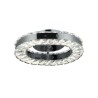 Plafon De Cristal C-Cromo Ovalado 3 Cambios Led