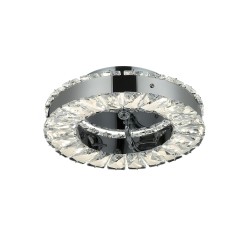 Plafon De Cristal C-Cromo Redondo 3 Cambios Led