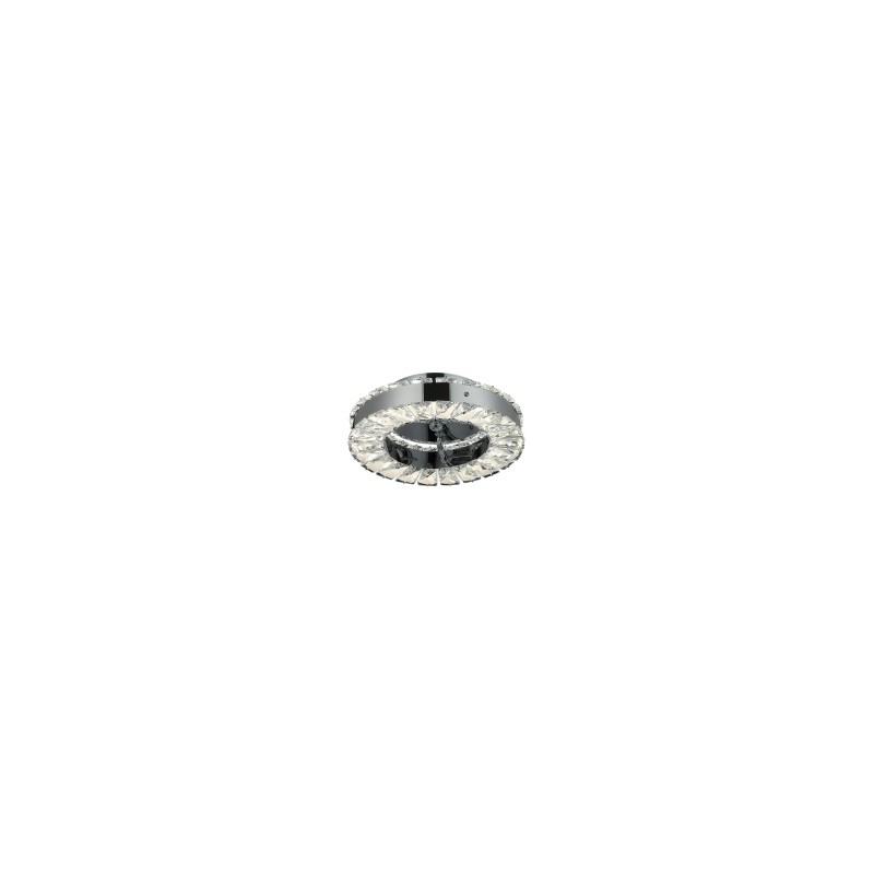 Plafon De Cristal C-Cromo Redondo 3 Cambios Led